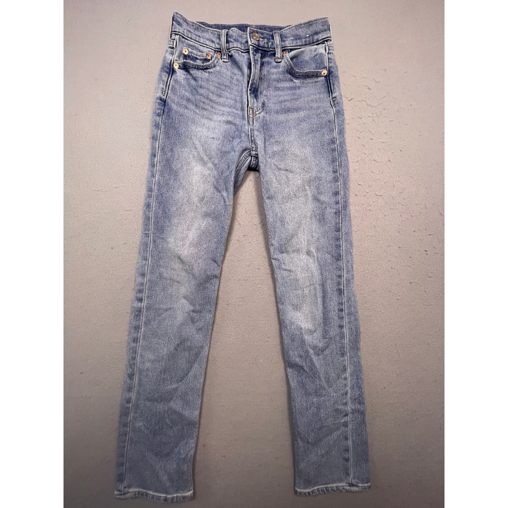 Gap 90s Straight High Rise Denim Light Indigo 24 00R Womens